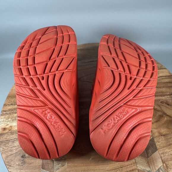 Hoka One One Womens Ora Recovery Red Slide Sandals Size 5 - Picture 5 of 6